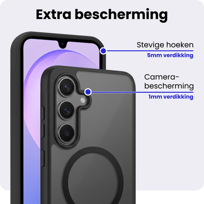 Samsung S26 FE Hoesje Geschikt voor Magsafe Backcover Shockproof - Zwart