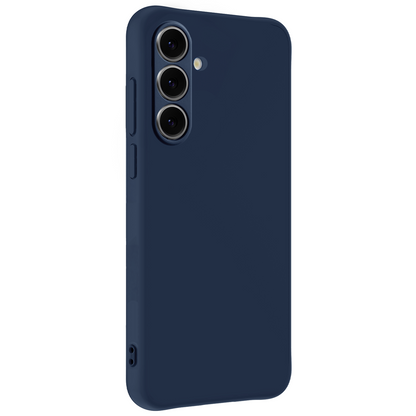 Samsung S24 FE Hoesje Siliconen Backcover Lichtgewicht - Donkerblauw