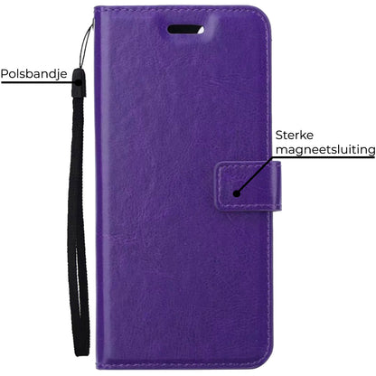 OnePlus Nord 3 Hoesje Bookcase Cover met Kaarthouder - Paars