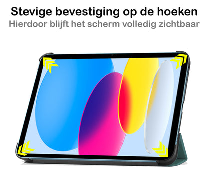 iPad 2022 Hoesje Book Case - Donkergroen