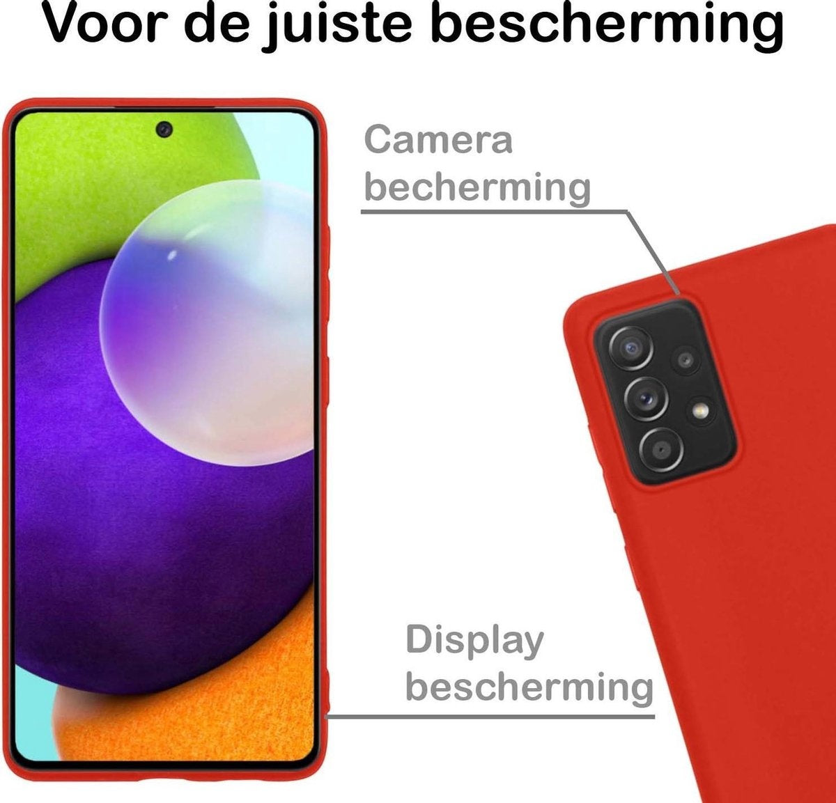 Samsung A52 Hoesje Siliconen - Rood