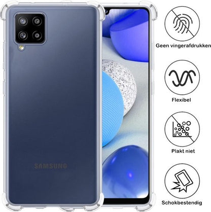 Samsung A42 Hoesje Shockproof Backcover Siliconen - Transparant