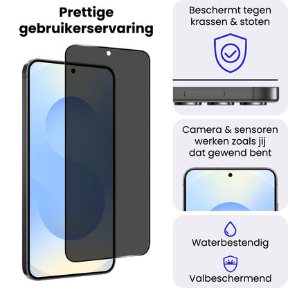Samsung S25 Screenprotector Gehard Glas - Privacy