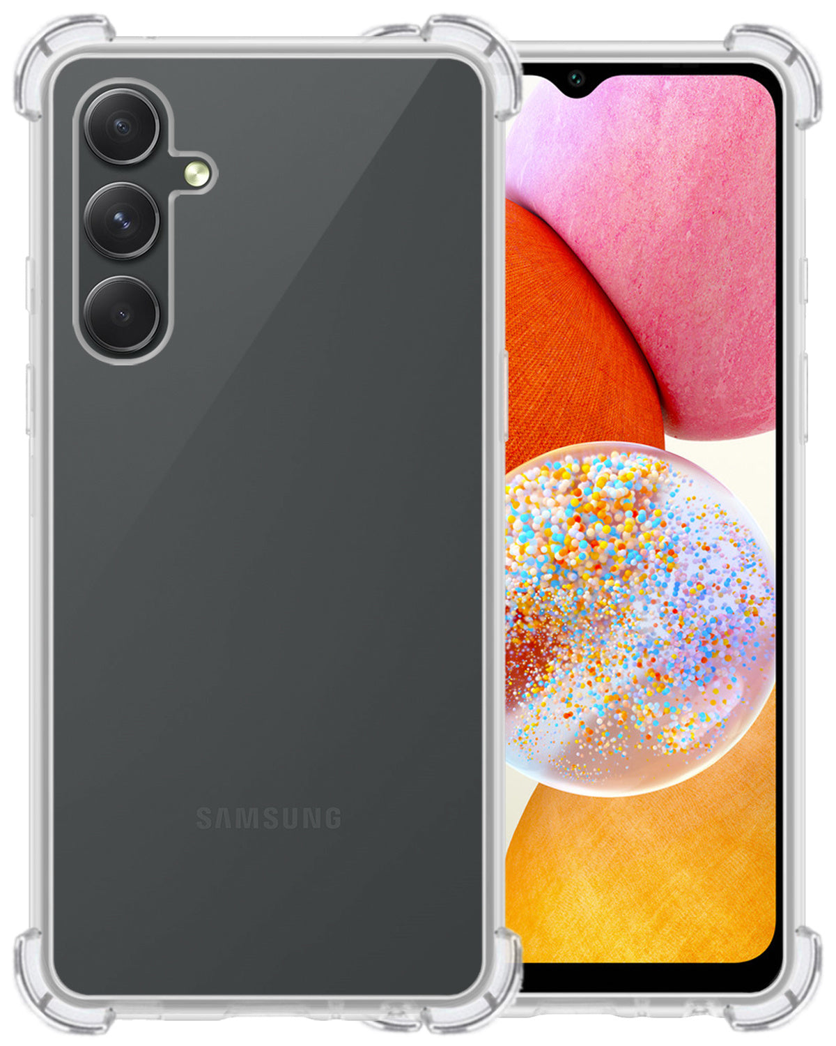 Samsung A14 Hoesje Shock Proof Siliconen - Transparant