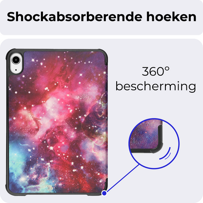 iPad Mini 7 Trifold Bookcase Hoes - Galaxy