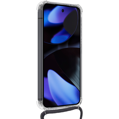 Google Pixel 9 Pro Hoesje met Koord Backcover Shockproof - Transparant