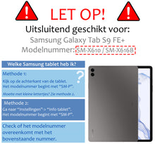 Samsung Galaxy Tab S9 FE Plus Toetsenbord Hoes met Uitneembaar toetsenbord - Zwart