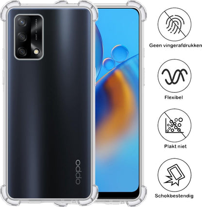 OPPO A74 4G Hoesje Shock Proof Siliconen - Transparant