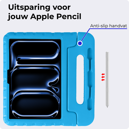 iPad Pro 2024 (11 inch) Kinderhoes Shockabsorberend Foam - Blauw