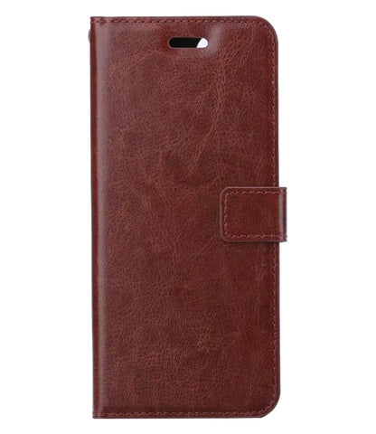 Samsung S21 FE Hoesje Bookcase Cover met Kaarthouder - Bruin