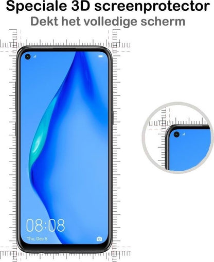 Huawei P40 Lite Screenprotector Full Cover Tempered Glass