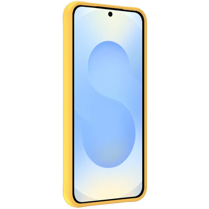 Samsung S25 Hoesje Siliconen Backcover Lichtgewicht - Geel