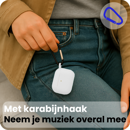 AirPods Pro 3 Hoesje Siliconen Krasbestendig - Wit