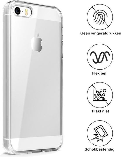 iPhone 5/5s/5SE Hoesje Siliconen Backcover Lichtgewicht - Transparant