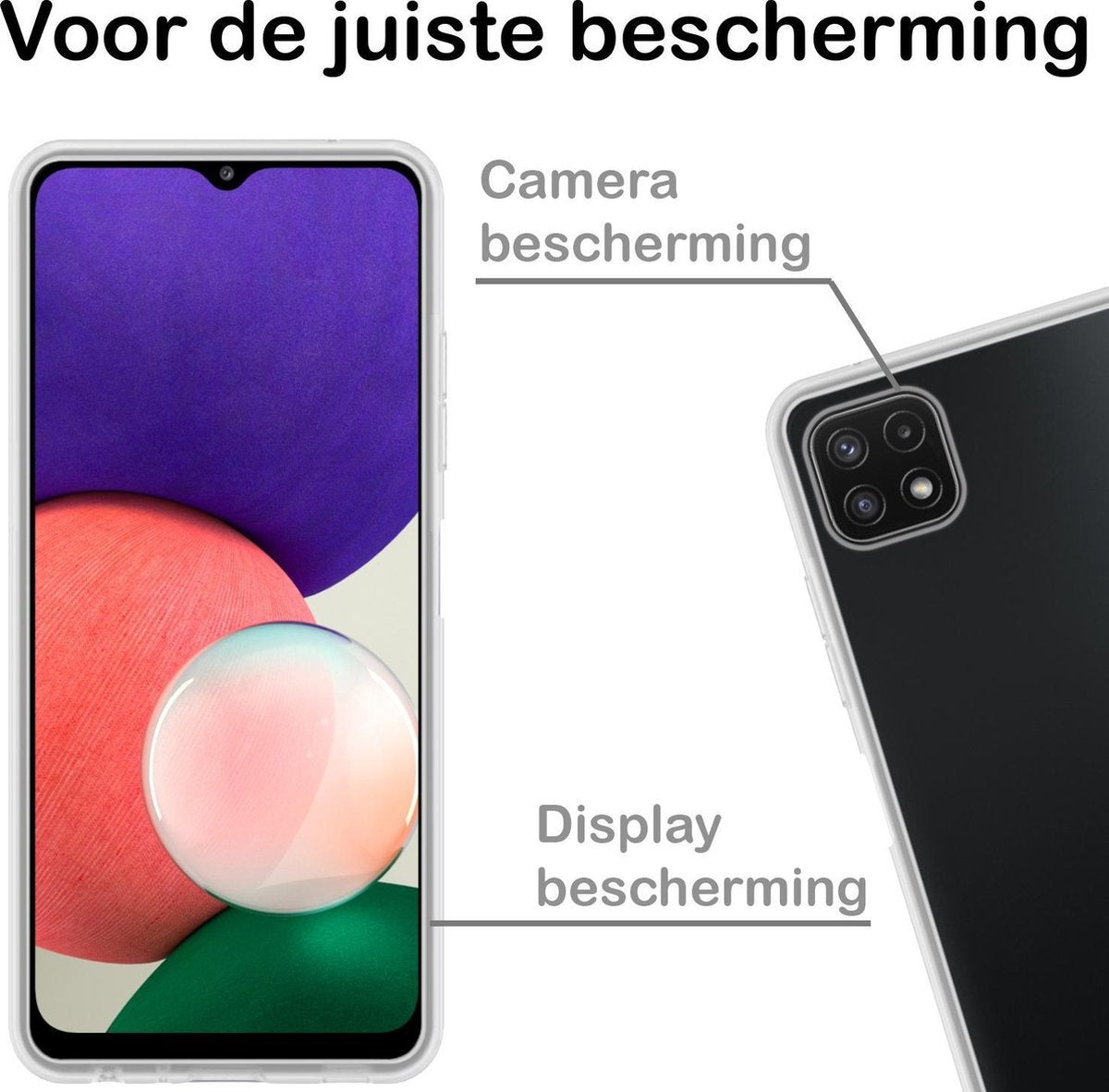 Samsung A22 4G Hoesje Siliconen - Transparant