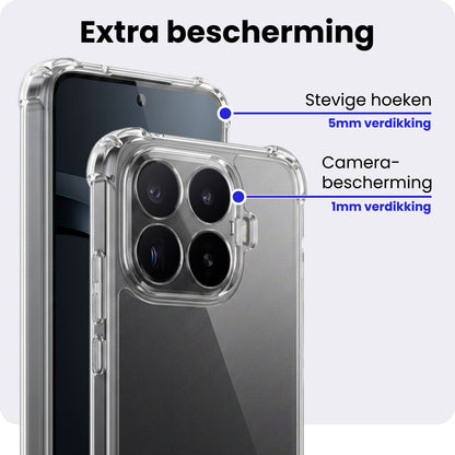 Xiaomi 17T Hoesje Shockproof Backcover Siliconen - Transparant