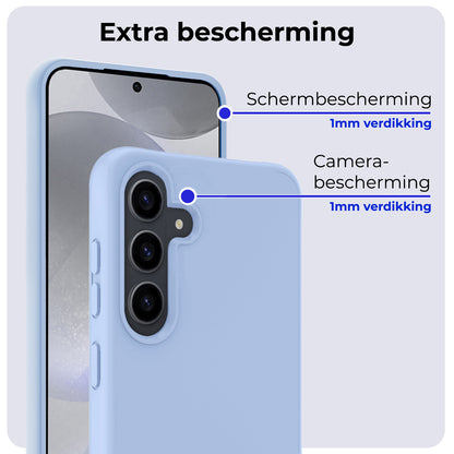 Samsung S24 Plus Hoesje Siliconen Backcover Lichtgewicht - Lichtblauw