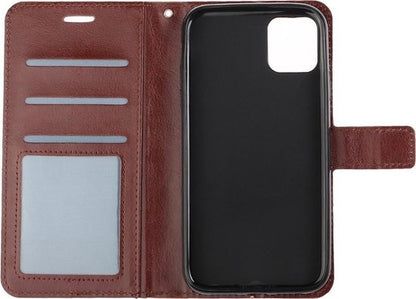 iPhone 12 Hoesje Book Case Kunstleer - Bruin