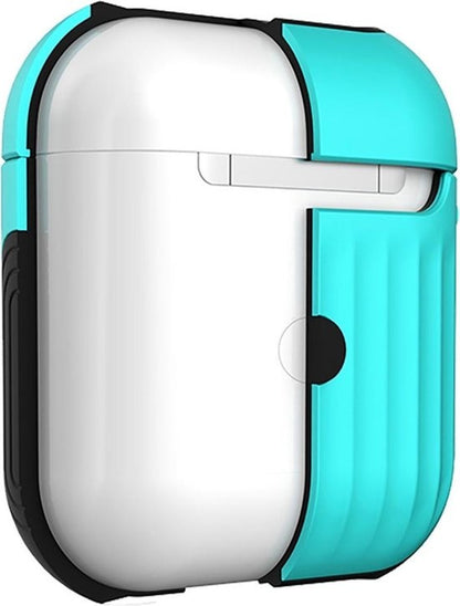 AirPods 2 Hoesje Siliconen met Ribbels Shockbestendig - Mintgroen
