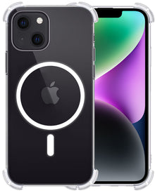 iPhone 14 Plus Hoesje Geschikt voor Magsafe Backcover Shockproof - Transparant