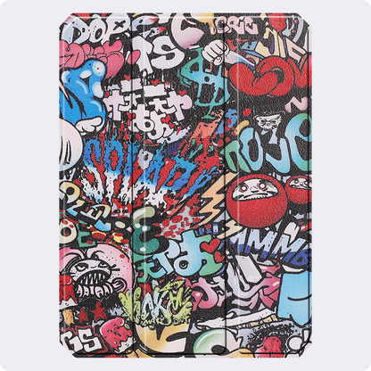 iPad Mini 7 Trifold Bookcase Hoes met Penhouder voor Apple Pen - Graffity