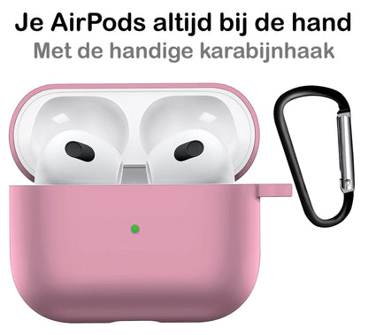 AirPods 3 Hoesje Siliconen Krasbestendig - Lichtroze