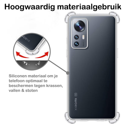 Xiaomi 12 Hoesje Shockproof Backcover Siliconen - Transparant