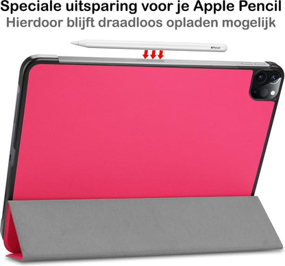 iPad Pro 2021 (11 inch) Hoesje Book Case - Donkerroze