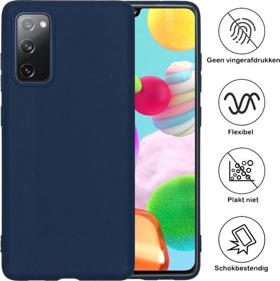 Samsung A41 Hoesje Siliconen - Donkerblauw