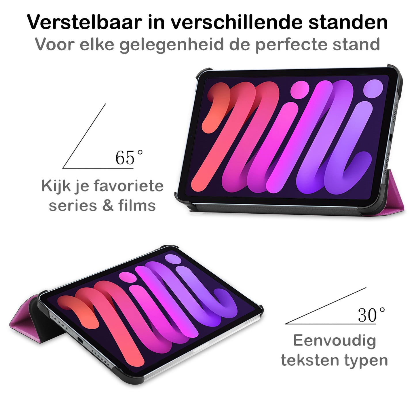 iPad Mini 6 Hoesje Book Case - Paars