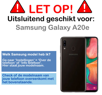 Samsung A20e Hoesje met Pasjeshouder Siliconen - Transparant