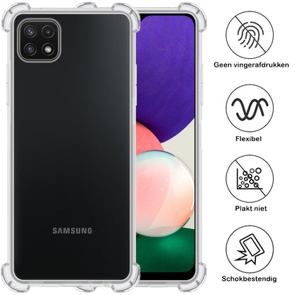 Samsung M22 Hoesje Shockproof Backcover Siliconen - Transparant