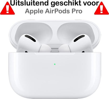 Airpods Pro Hoesje Siliconen met Clip - Midnight Green