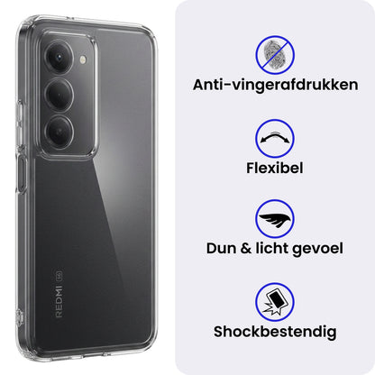 Xiaomi 15 Hoesje Siliconen Backcover Lichtgewicht - Transparant