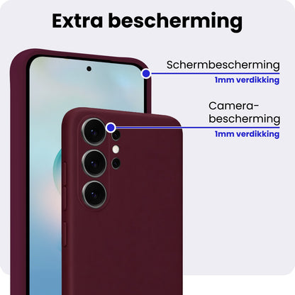Samsung S26 Ultra Hoesje Siliconen Backcover Lichtgewicht - Aubergine