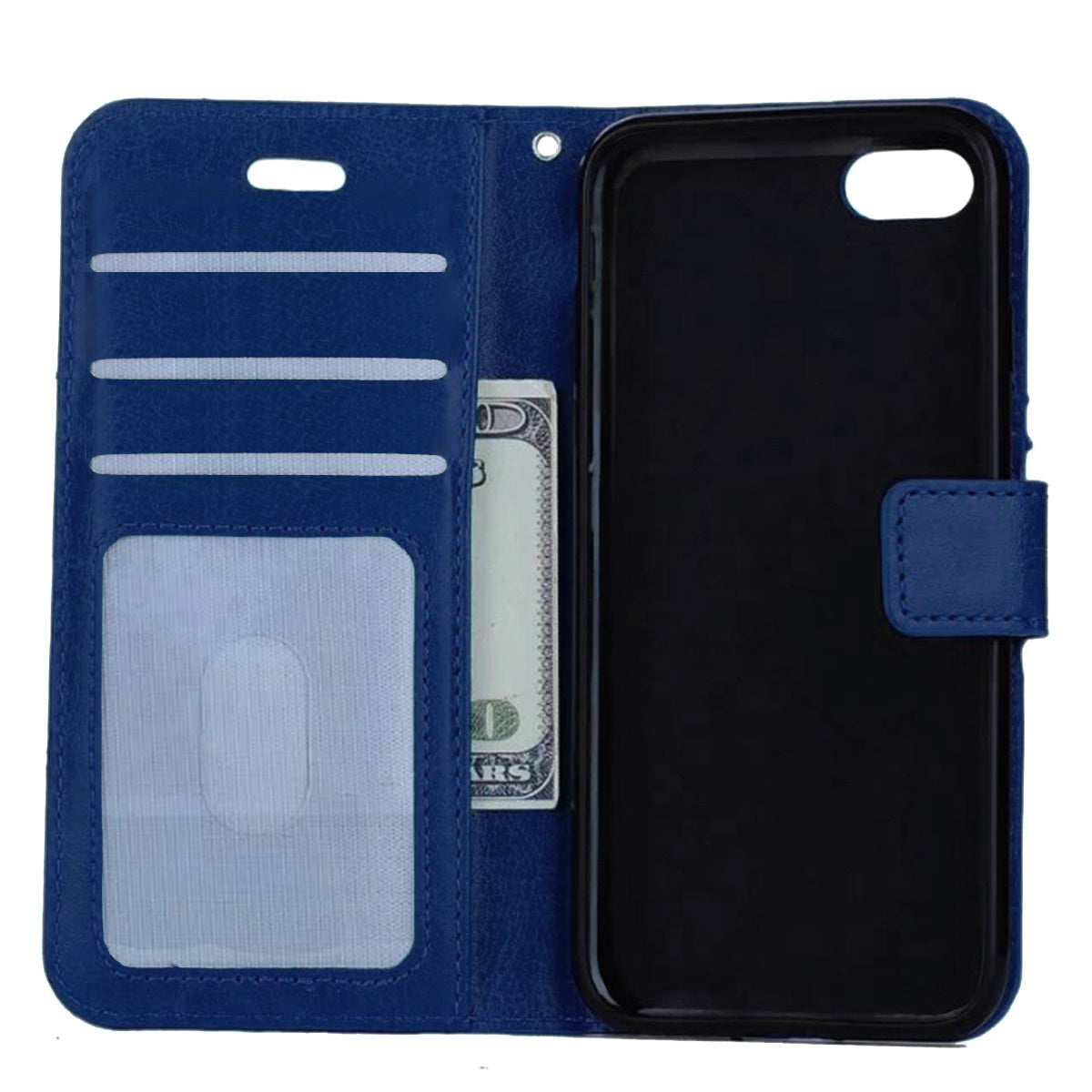 iPhone SE 2022 Hoesje Book Case Kunstleer - Donkerblauw