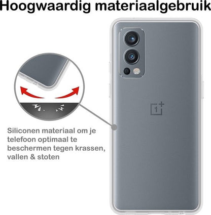 OnePlus Nord 2 Hoesje Siliconen Backcover Lichtgewicht - Transparant