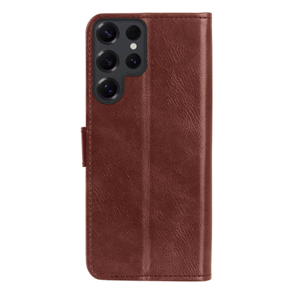 Samsung S25 Ultra Hoesje Bookcase Cover met Kaarthouder - Bruin
