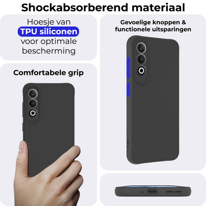 OnePlus Nord CE 4 Hoesje Siliconen Backcover Lichtgewicht - Zwart