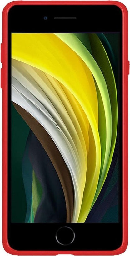 iPhone 8 Hoesje Siliconen Backcover Lichtgewicht - Rood