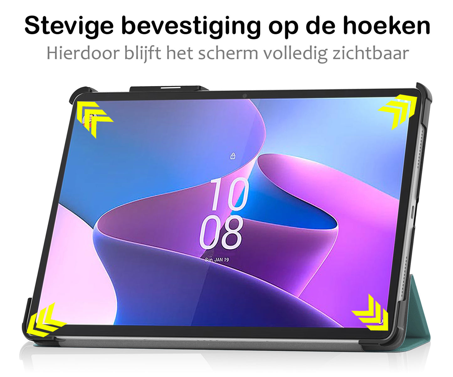 Lenovo Tab P11 Pro Tablethoes Smcpen Met Screenprotector - Donkergroen