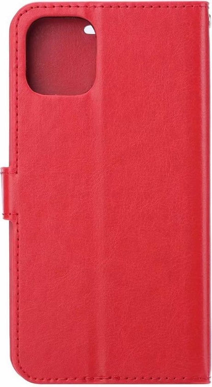 iPhone 11 Pro Hoesje Bookcase Cover met Kaarthouder - Rood