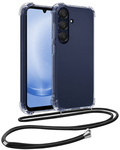 Samsung A25 Hoesje met Koord Backcover Shockproof - Transparant