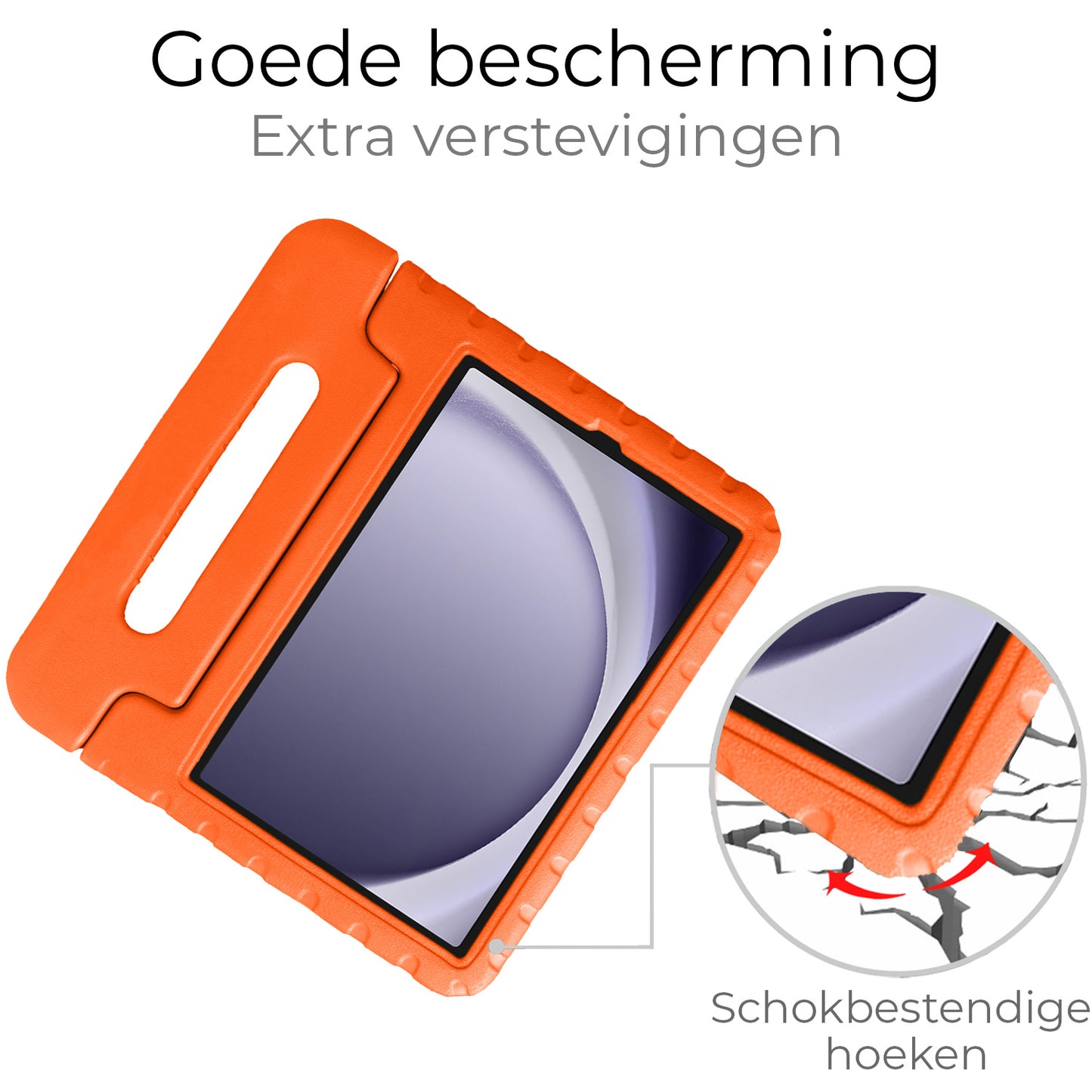 Samsung Galaxy Tab A9 Plus Hoesje Kids Cover Bumper - Oranje