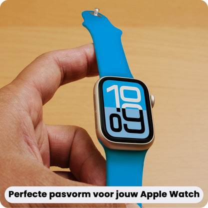 Apple Watch 1, 2, 3, 4, 5, 6, 7, 8, 9, SE - 38/40/41 mm Bandje Siliconen met verstelbare polsband - Blauw