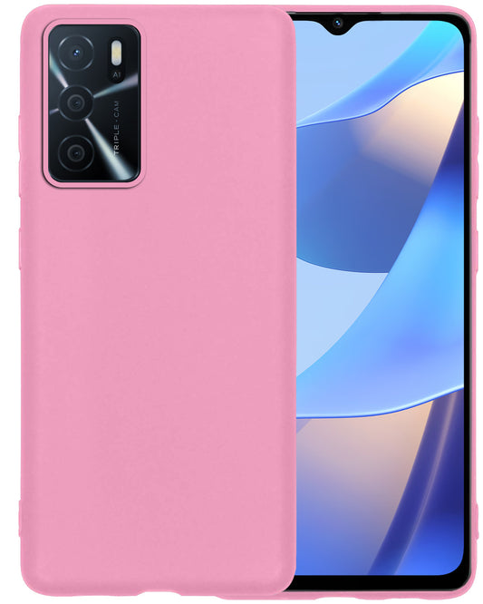 OPPO A16 Hoesje Siliconen - Lichtroze