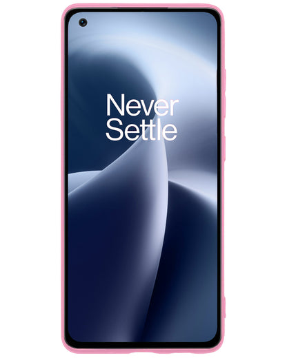OnePlus Nord 2T Hoesje Siliconen Backcover Lichtgewicht - Lichtroze