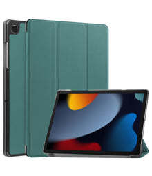 iPad 10.2 2021 Trifold Bookcase Hoes met Penhouder voor Apple Pen - Donkergroen