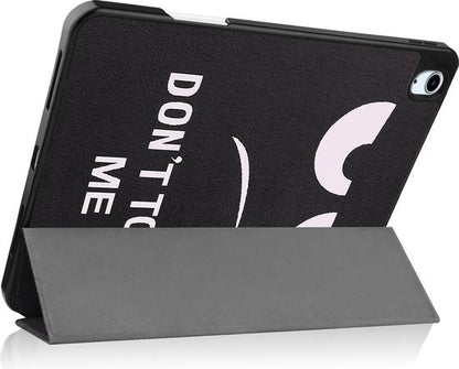 iPad Air 2020 Trifold Bookcase Hoes met Penhouder voor Apple Pen - Don't Touch Me