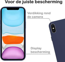iPhone X Hoesje Siliconen Backcover Lichtgewicht - Donkerblauw